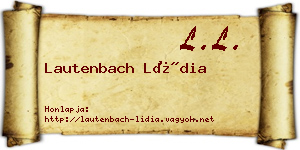 Lautenbach Lídia névjegykártya